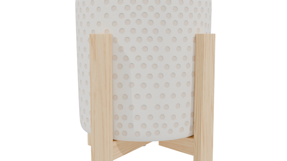 Minimalist Ceramic Planter Stand 3D - Professional 3D Model Render 3