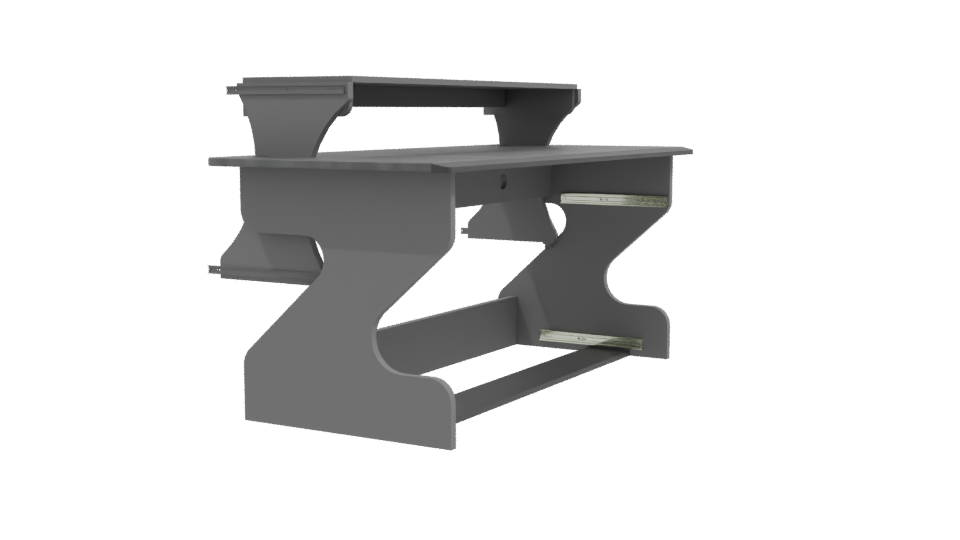 Sleek Modern Office Desk 3D Model - Professional 3D Model Render 9