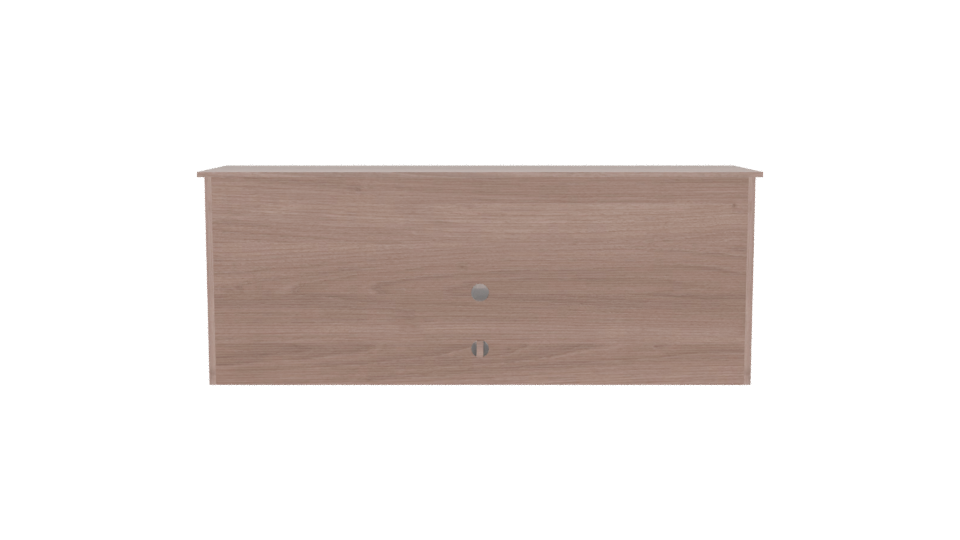 Stylish Wooden TV Stand with Shelves 3D Model - Professional 3D Model Render 5