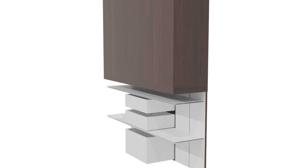 Modern Wooden Storage Cabinet 3D - Professional 3D Model Render 7