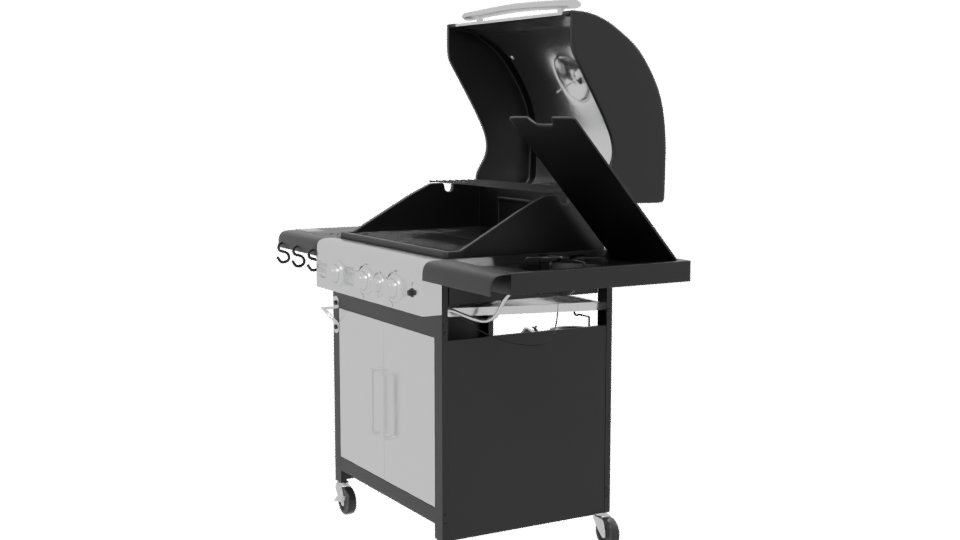Stylish Outdoor Gas Grill 3D - Professional 3D Model Render 13