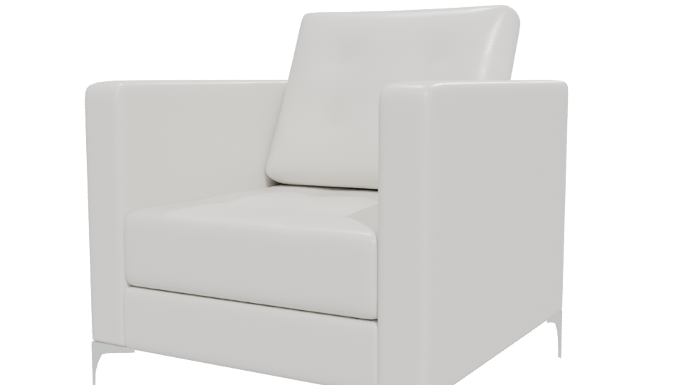 Sleek Modern Armchair 3D Model - Professional 3D Model Render 12