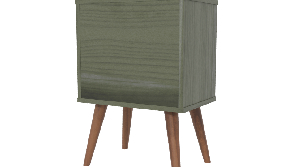 Stylish Wooden Nightstand 3D - Professional 3D Model Render 6
