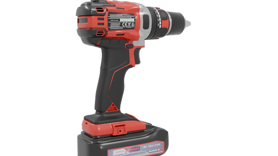 Cordless Power Tool 3D Model - Professional 3D Model Render 4