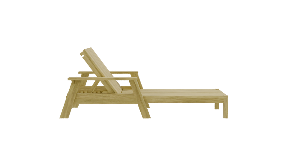 Sunbed Amarillo 3D Model - Professional 3D Model Render 8