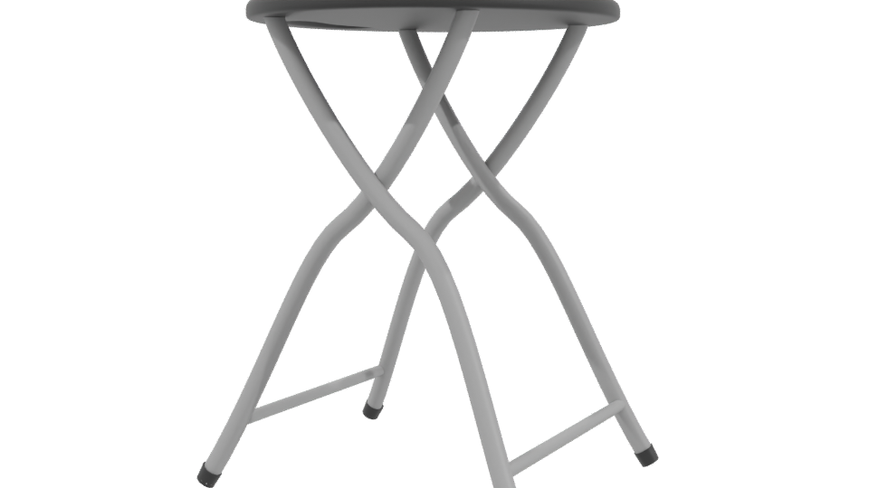 Minimalist Metal Bar Stool 3D - Professional 3D Model Render 3