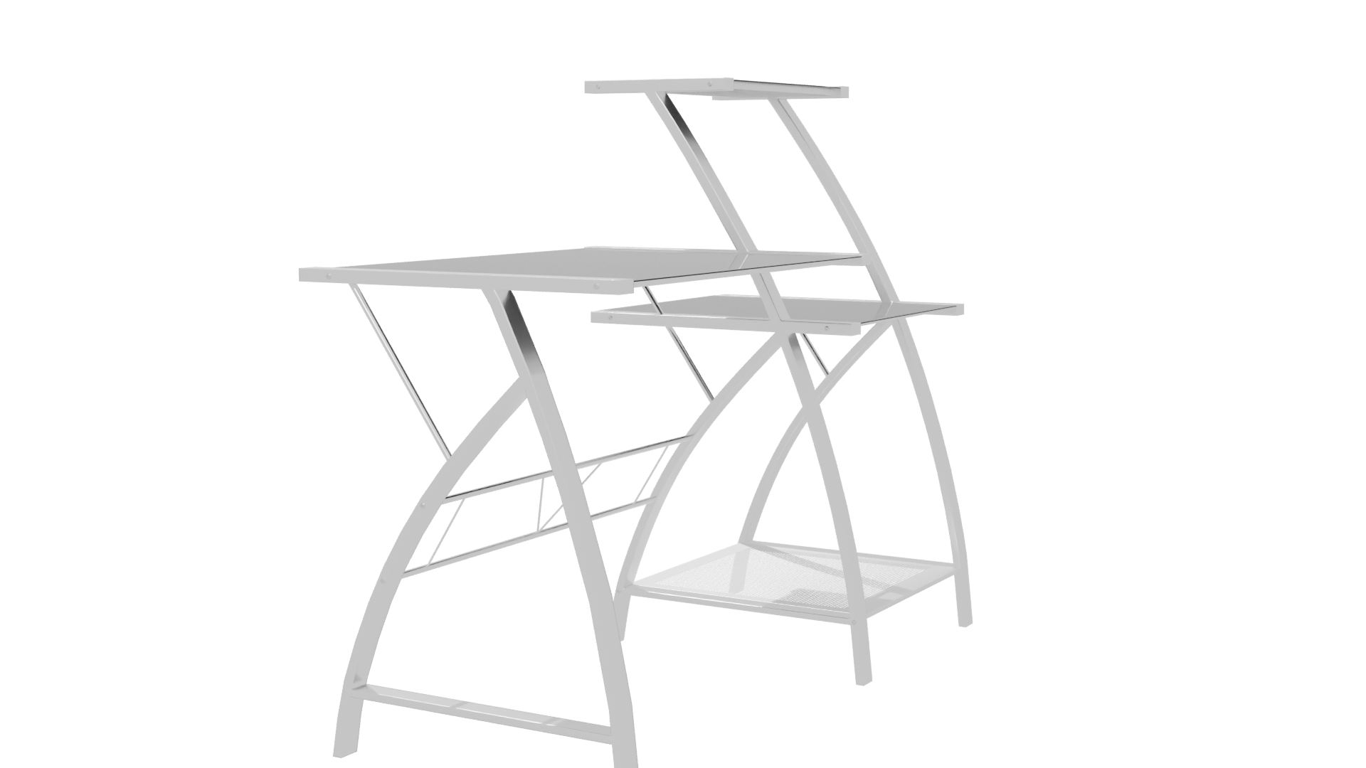 Stylish Modern Multi-Tier Table - Professional 3D Model Render 6