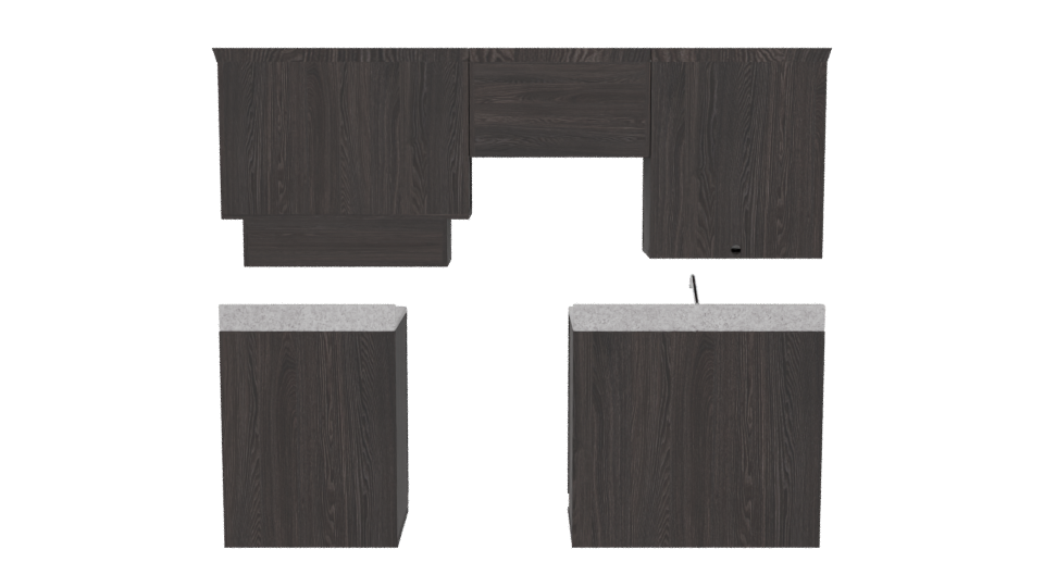 Cocina Integral Asturias Chocolate 3D - Professional 3D Model Render 5