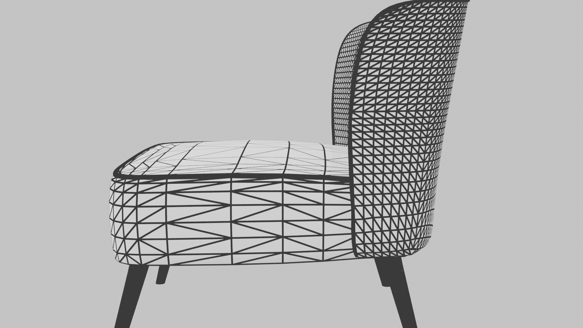 Stylish Fabric Accent Chair 3D - Professional 3D Model Render 13