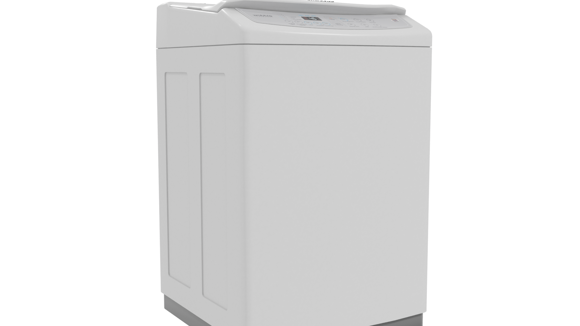 Minimalist Top-Loading Washing Machine 3D Model - Professional 3D Model Render 10