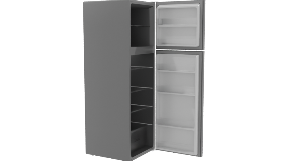 Stylish Kitchen Refrigerator 3D - Professional 3D Model Render 9