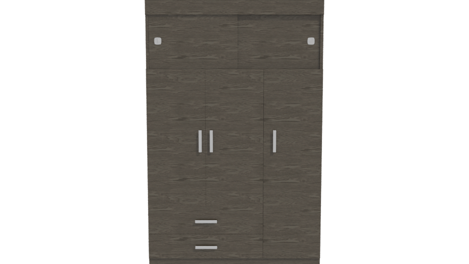 Stylish Wooden Storage Cabinet 3D - Professional 3D Model Render 11