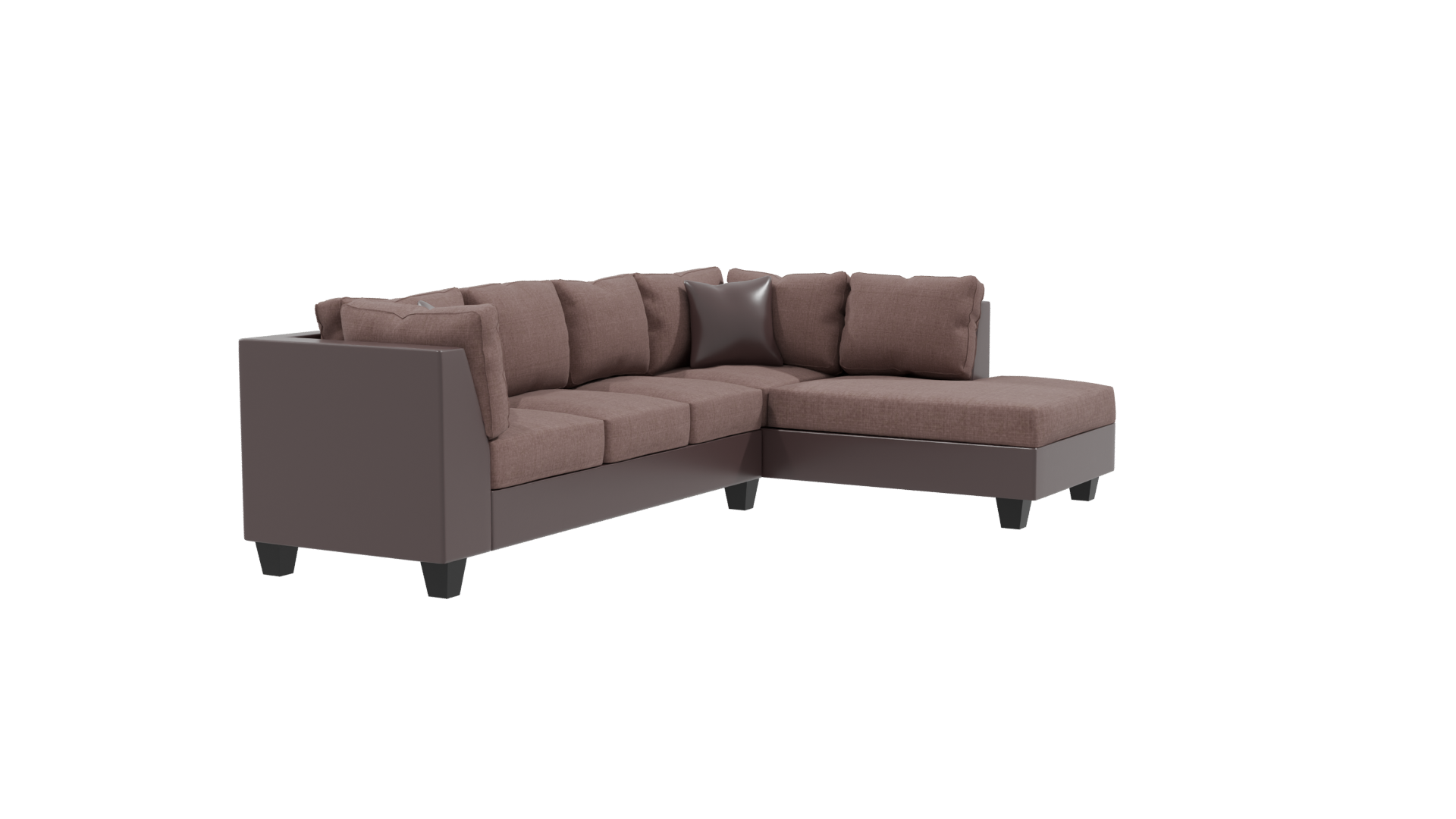 Stylish Contemporary L-Shaped Sofa 3D Model - Professional 3D Model Render 9