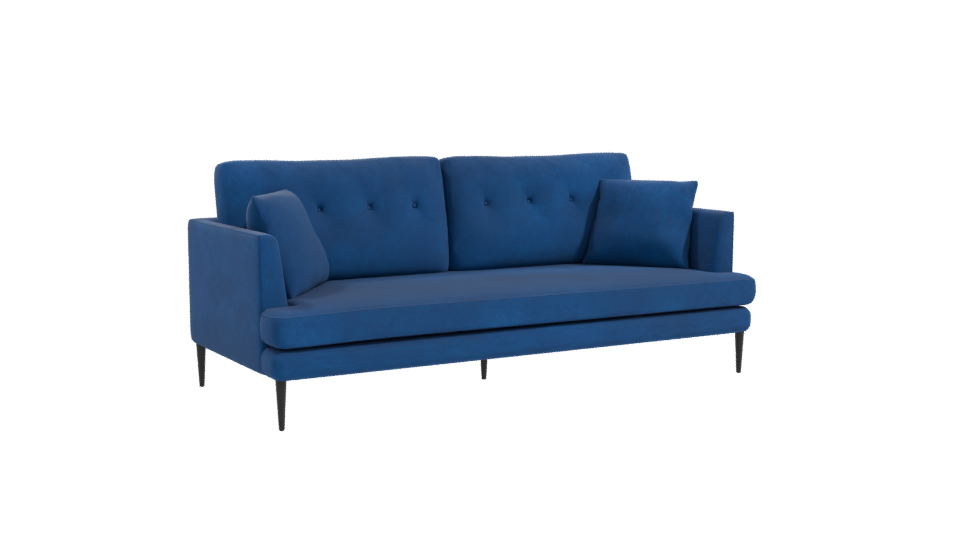 Stylish Blue Sofa Model - Professional 3D Model Render 10