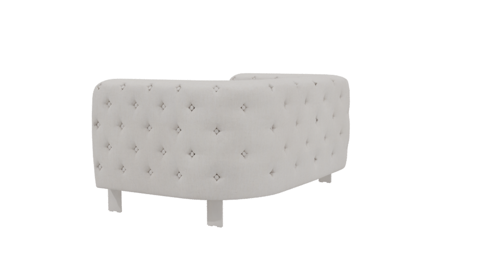 Elegant Sofa with Gold Accents - Professional 3D Model Render 3