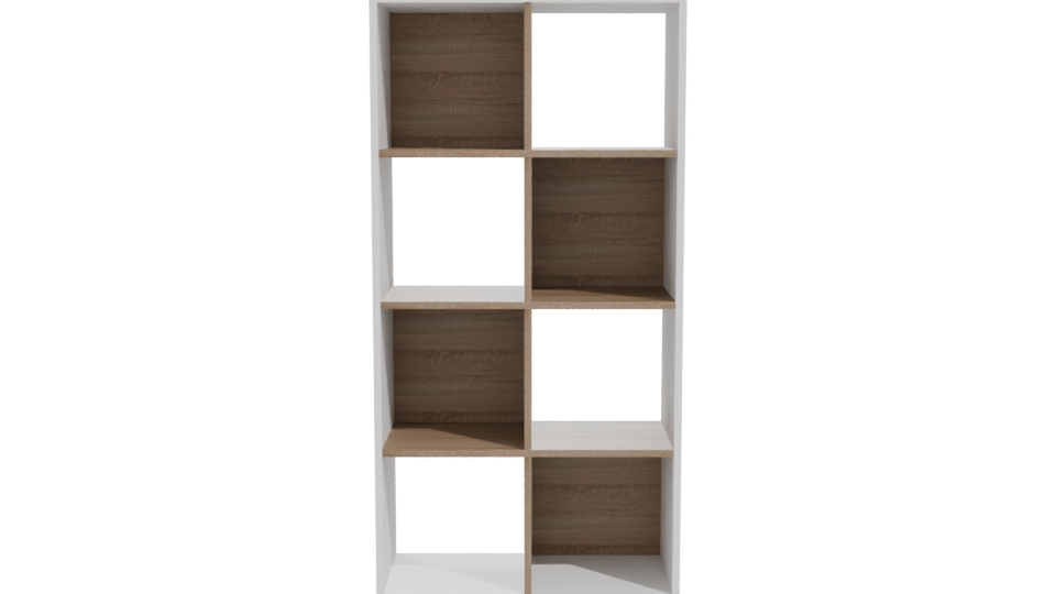 Minimalist Wooden Bookshelf 3D Model - Professional 3D Model Render 11