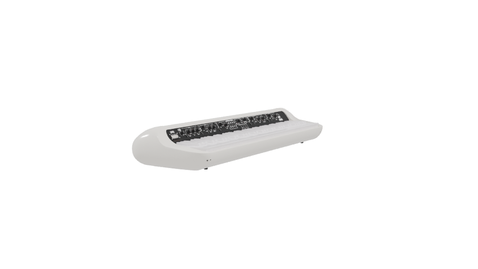 Stylish Keyboard MIDI Controller 3D - Professional 3D Model Render 9