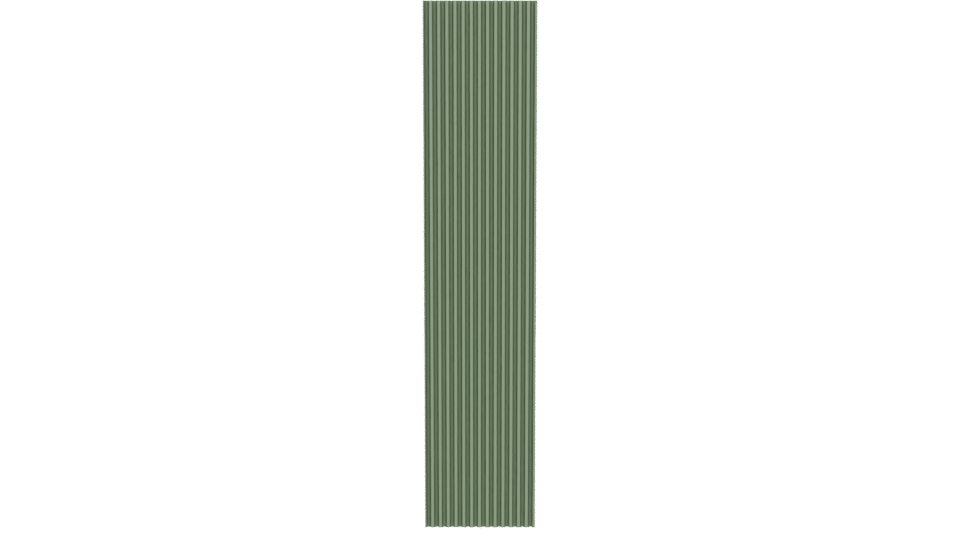 Stylized Vertical Green Slatted Panel 3D Model - Professional 3D Model Render 5
