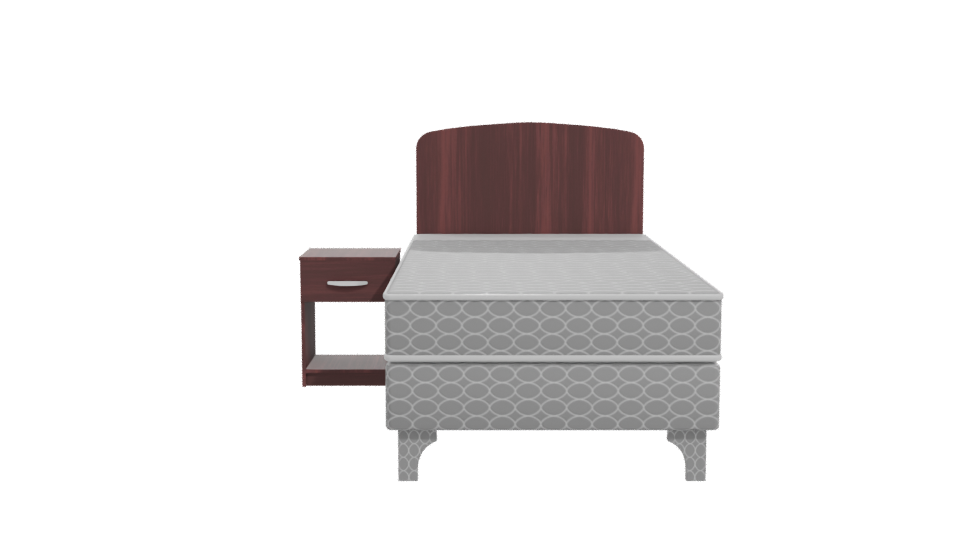 Stylish Single Bed Model 3D - Professional 3D Model Render 11