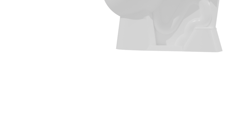 Stylish White Toilet 3D Model for Your Projects - Professional 3D Model Render 3