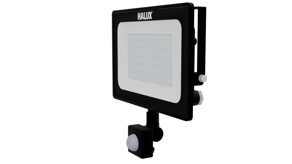 LED Floodlight with Motion Sensor - Professional 3D Model Render 13