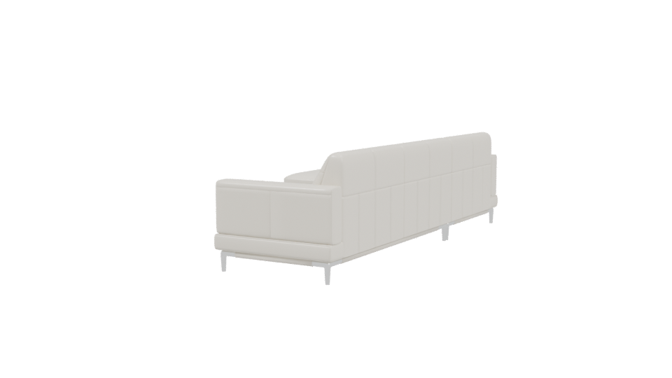 Modern Leather Sectional Sofa 3D - Professional 3D Model Render 3