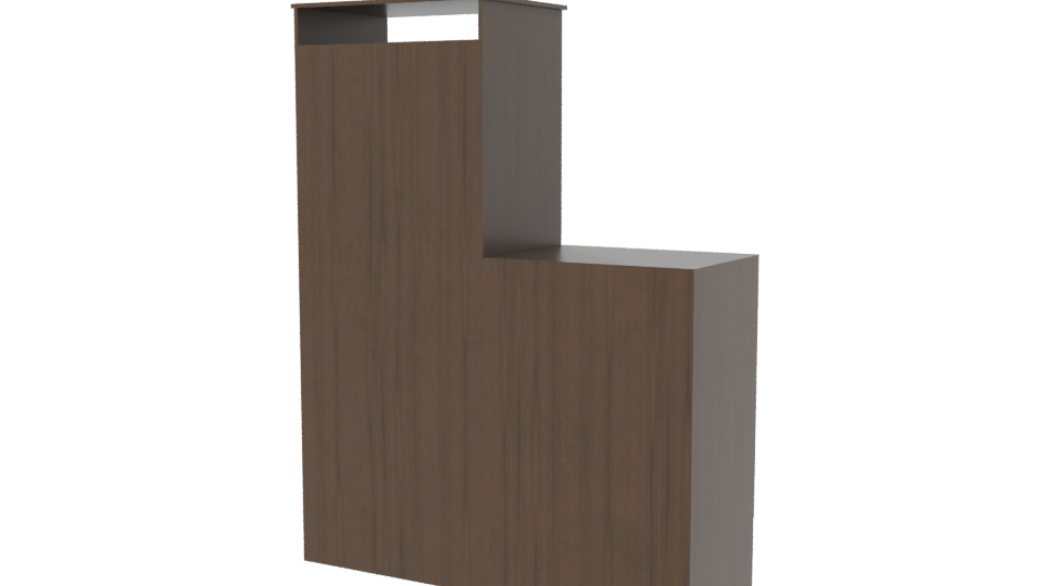 Elegant Wooden Storage Cabinet 3D Model - Professional 3D Model Render 6