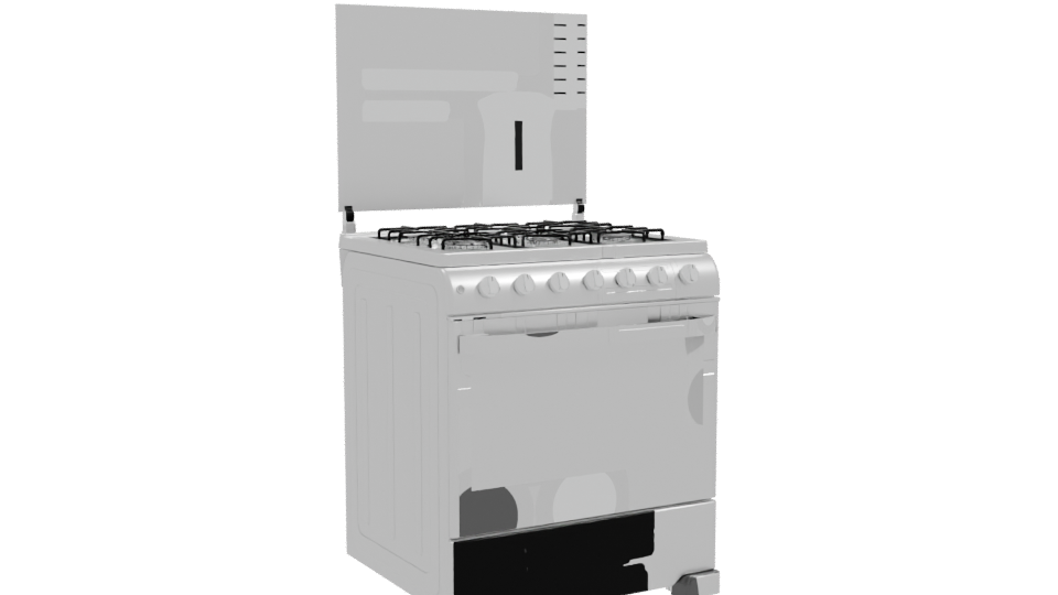 Modern Gas Stove 3D Model - Professional 3D Model Render 10