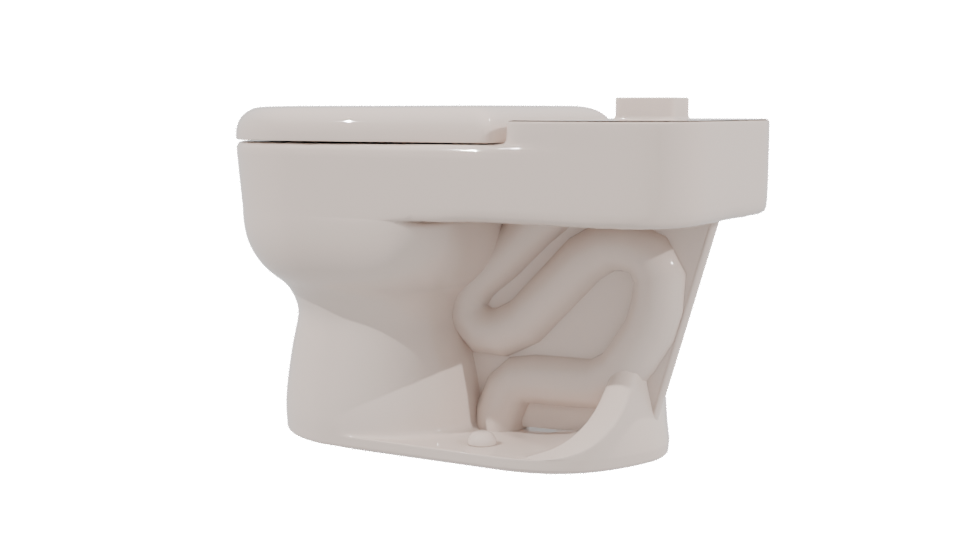 Elegant Ceramic Toilet Model for Modern Bathrooms - Professional 3D Model Render 3
