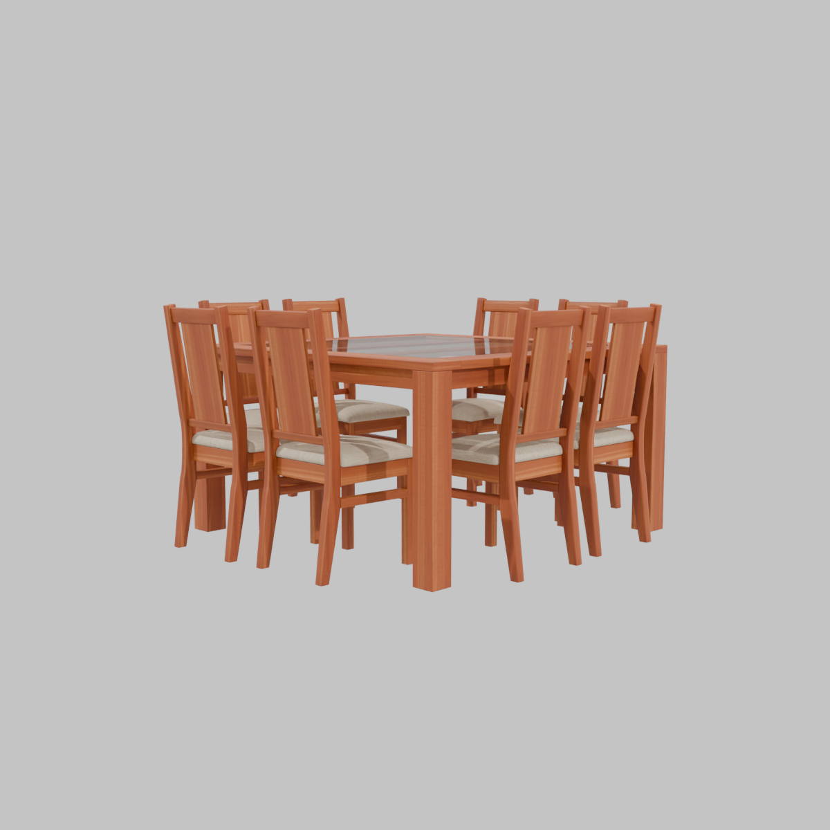 JGO COM SISAL II 8 SILLAS CANELA