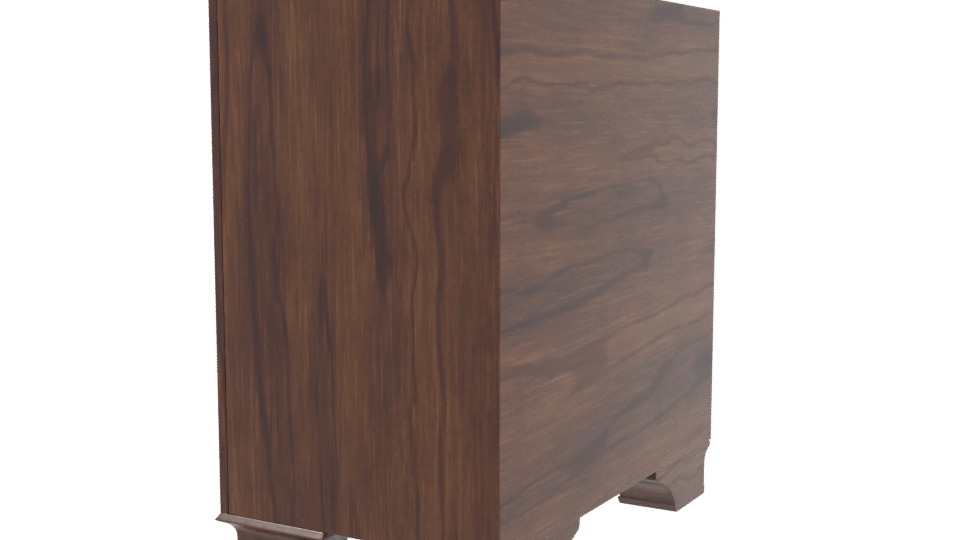 Classic Wooden Nightstand Model - Professional 3D Model Render 3