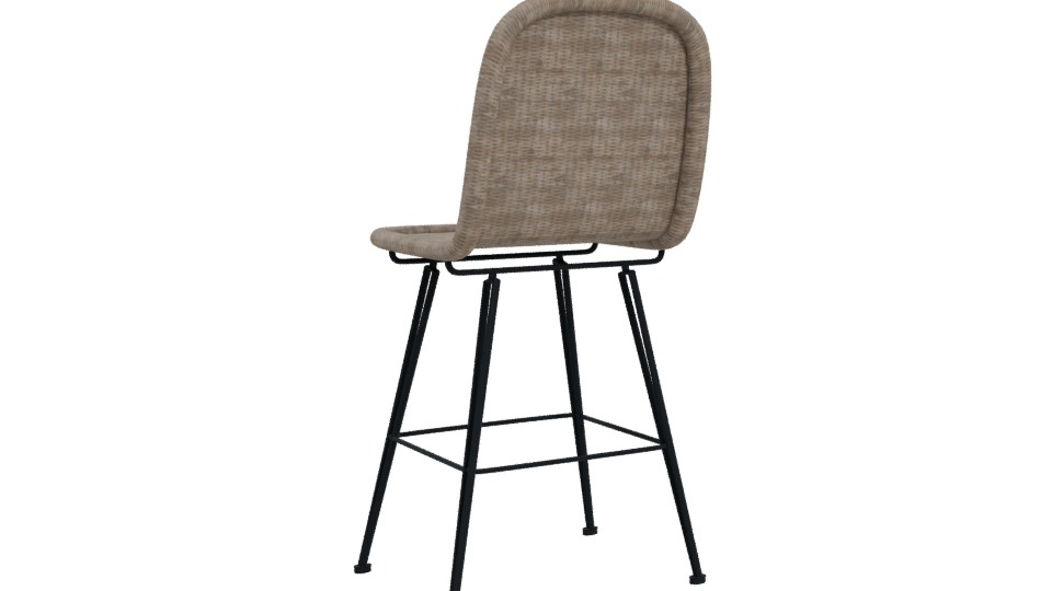 Stylish Modern Bar Stool 3D - Professional 3D Model Render 4
