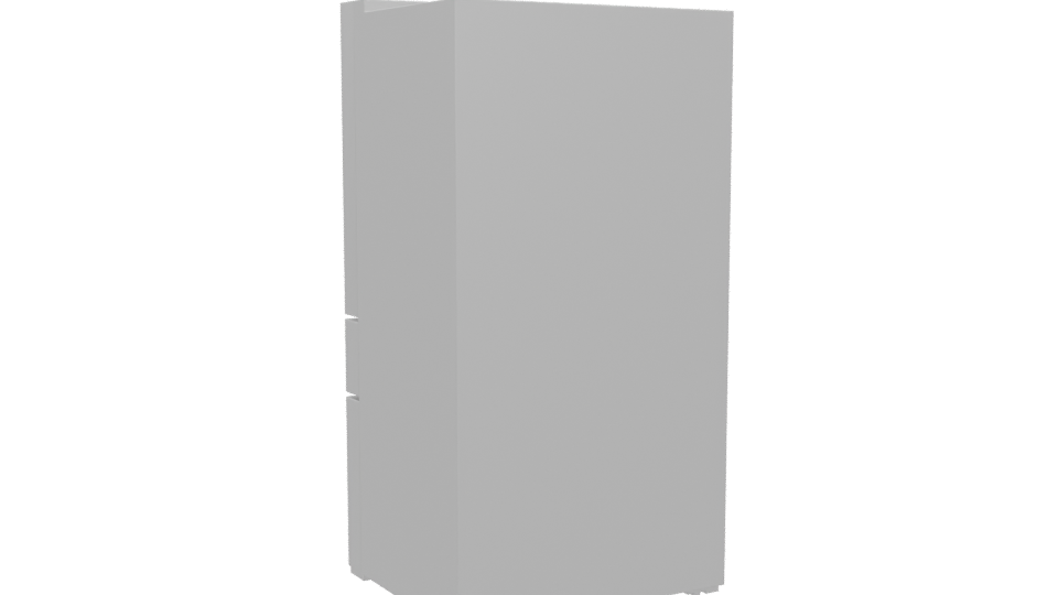 Sleek Stainless Steel Refrigerator 3D Model - Professional 3D Model Render 4