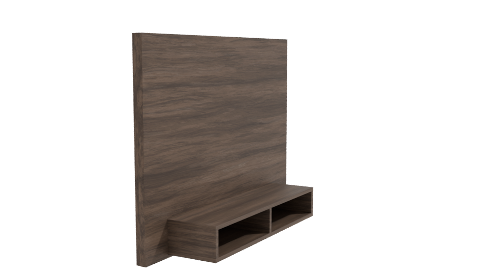Stylish Wooden Media Unit 3D - Professional 3D Model Render 9