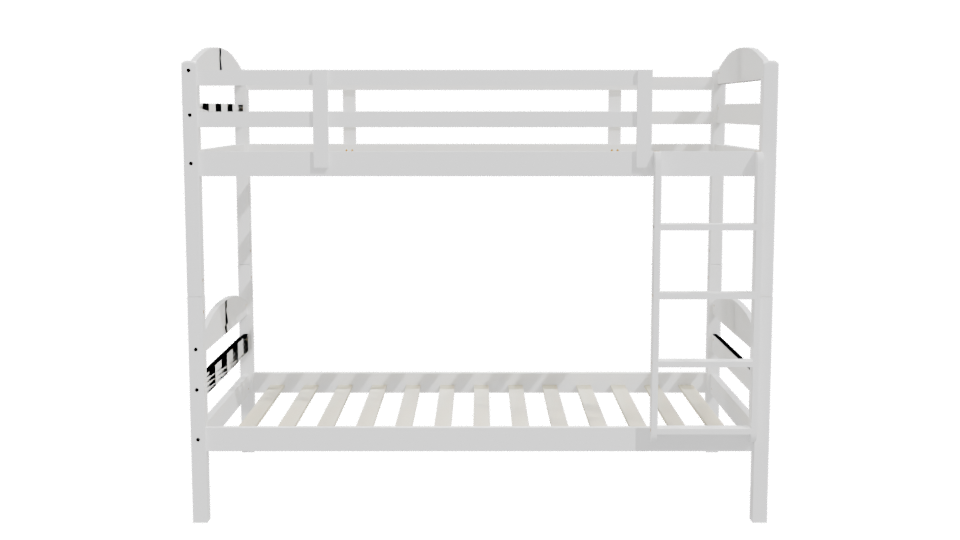 Stylish Two-Tiered Bunk Bed 3D - Professional 3D Model Render 11