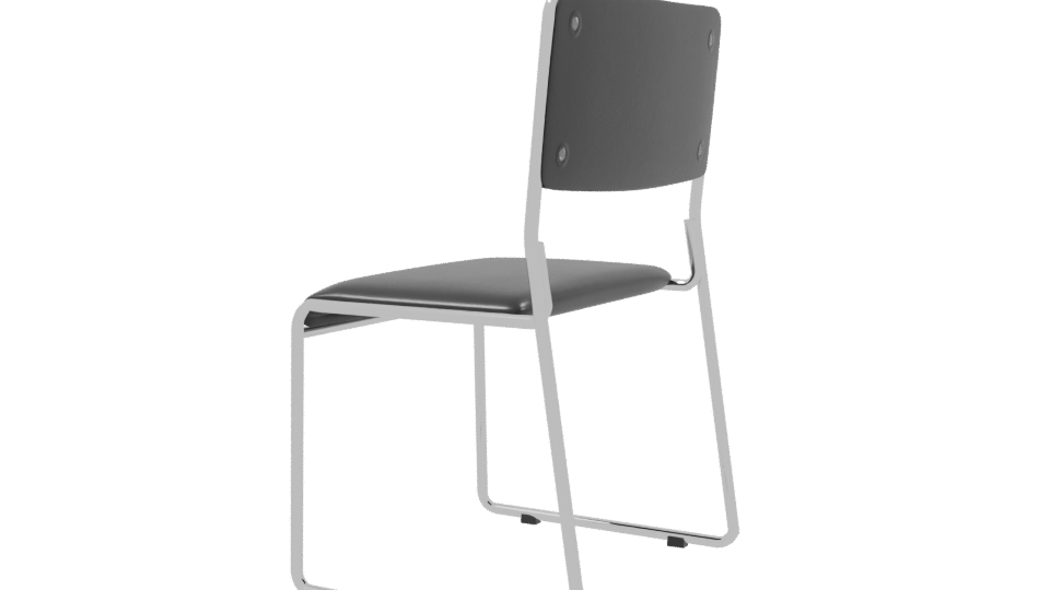 Stylish Metal Frame Chair 3D - Professional 3D Model Render 3