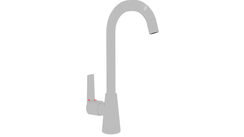 Stylish Modern Kitchen Faucet 3D - Professional 3D Model Render 6