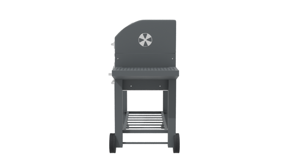 Stainless Steel Premium Grill Model - Professional 3D Model Render 2