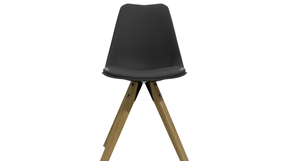 Stylish Modern Black Chair 3D - Professional 3D Model Render 11