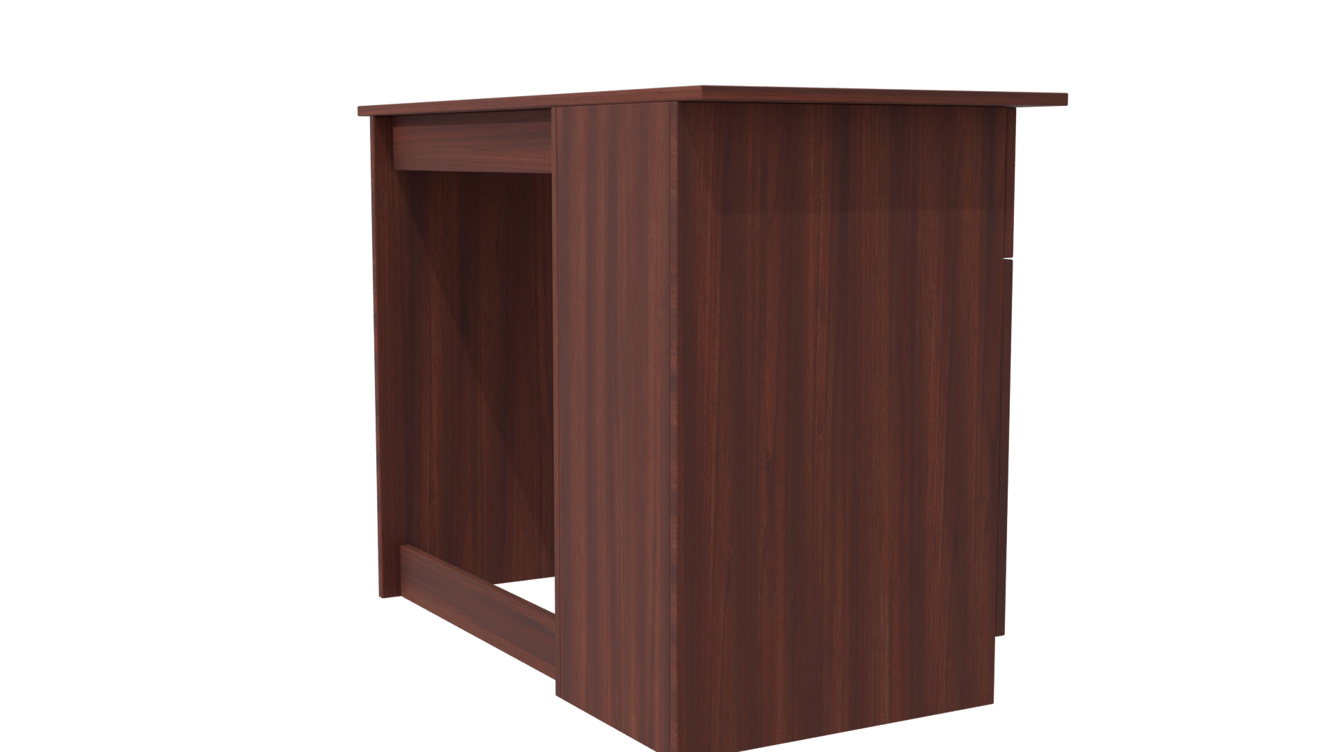 Modern Wooden Office Desk 3D - Professional 3D Model Render 16