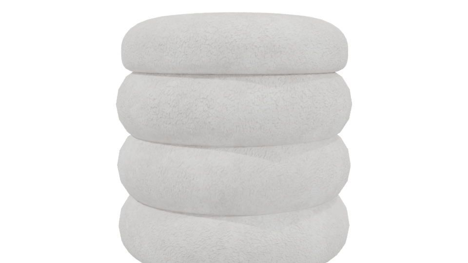 Stylish Stackable Cushion Model - Professional 3D Model Render 3