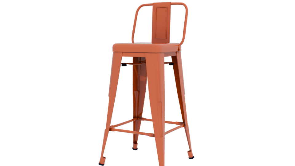 Industrial High Bar Stool 3D - Professional 3D Model Render 12
