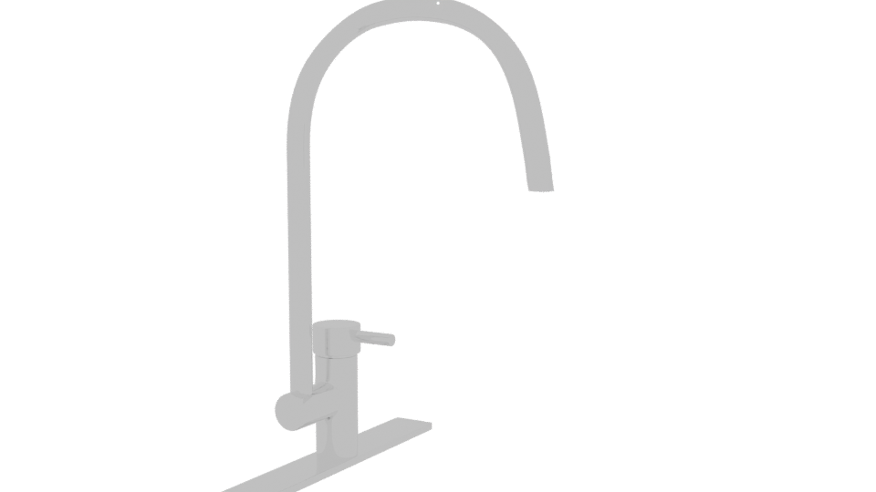 Sleek Modern Kitchen Faucet 3D Model - Professional 3D Model Render 9
