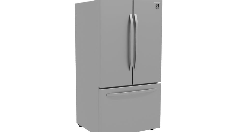 Stylish Stainless Steel Refrigerator 3D - Professional 3D Model Render 10