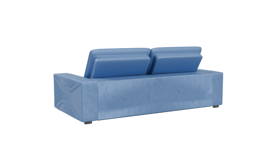 Majestic Blue Sofa 3D Model - Professional 3D Model Render 4