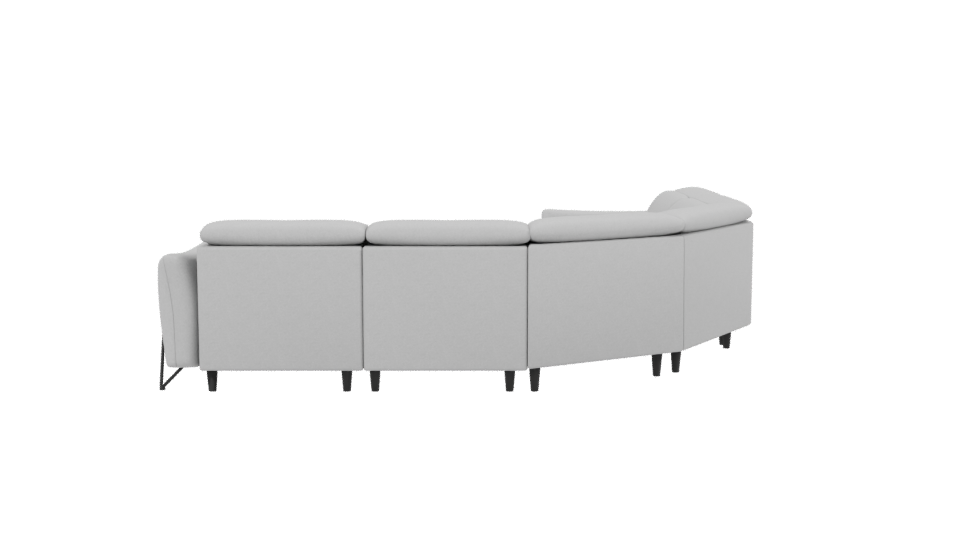 Curved Modern Sofa 3D Model - Professional 3D Model Render 2