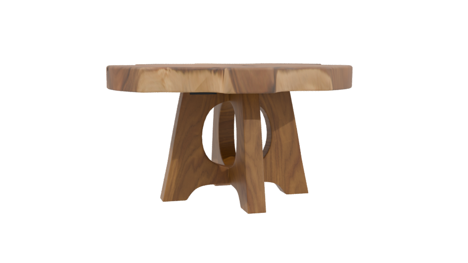 Oya Live Edge Dining Table 3D - Professional 3D Model Render 3