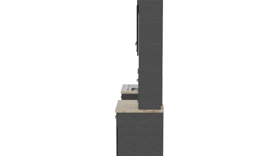 Stylish Kitchen Cabinet Set 3D - Professional 3D Model Render 2