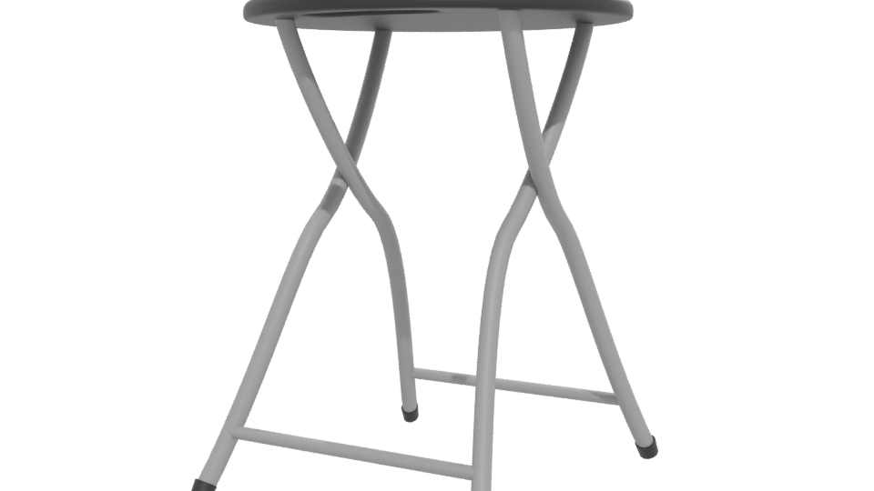 Minimalist Metal Bar Stool 3D - Professional 3D Model Render 12