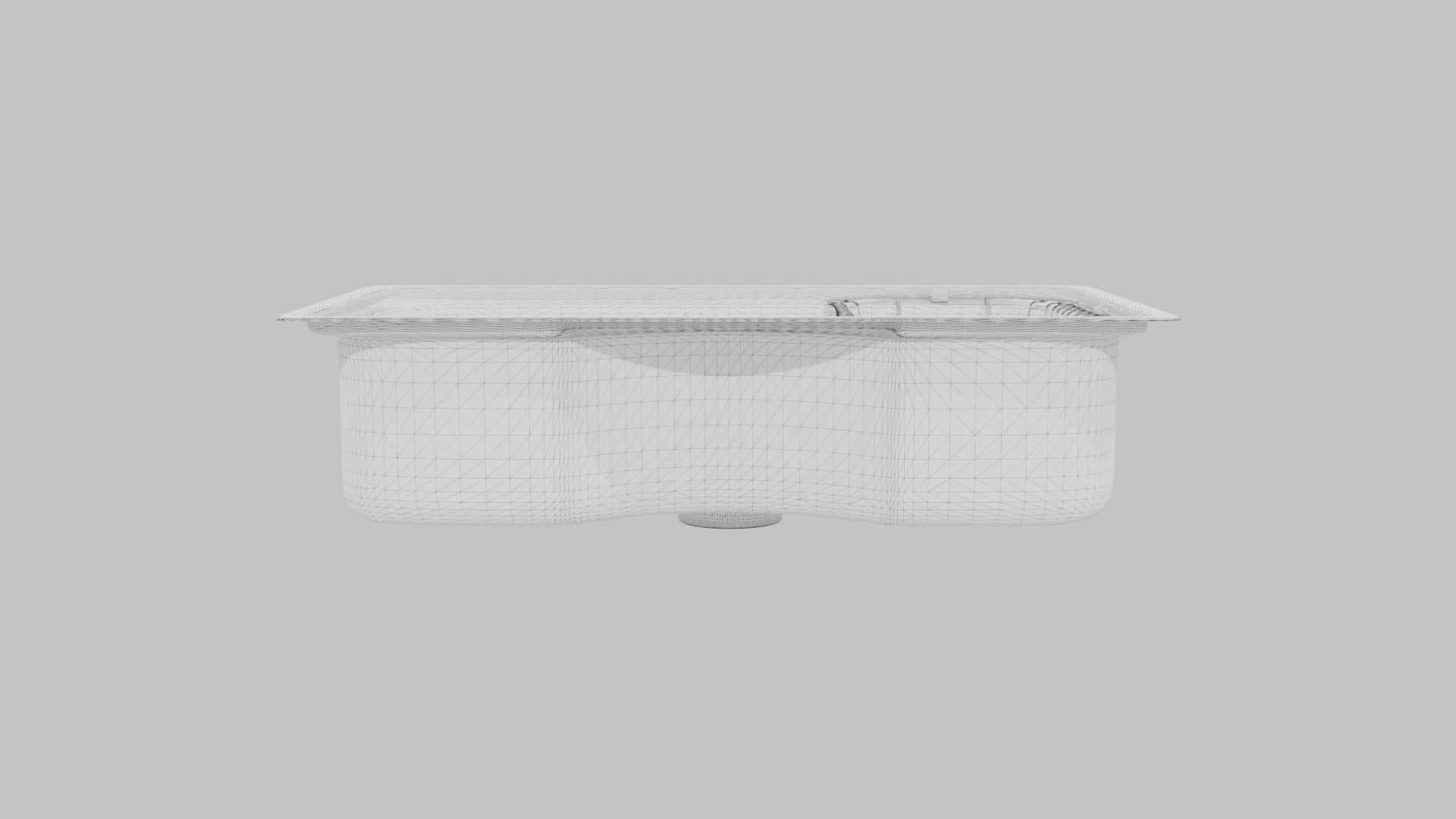 Stainless Steel Kitchen Sink Model - Professional 3D Model Render 8